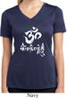 Ladies Yoga Shirt OM Mani Padme Hum Moisture Wicking V-neck Tee