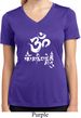 Ladies Yoga Shirt OM Mani Padme Hum Moisture Wicking V-neck Tee