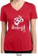Ladies Yoga Shirt OM Mani Padme Hum Moisture Wicking V-neck Tee