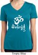 Ladies Yoga Shirt OM Mani Padme Hum Moisture Wicking V-neck Tee