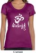 Ladies Yoga Shirt OM Mani Padme Hum Scoop Neck Tee T-Shirt