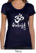 Ladies Yoga Shirt OM Mani Padme Hum Scoop Neck Tee T-Shirt