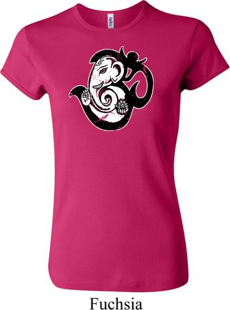 Ladies Yoga Shirt Om Mashup Crewneck Tee T-Shirt