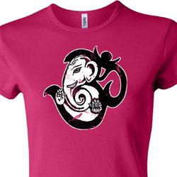 Ladies Yoga Shirt Om Mashup Crewneck Tee T-Shirt