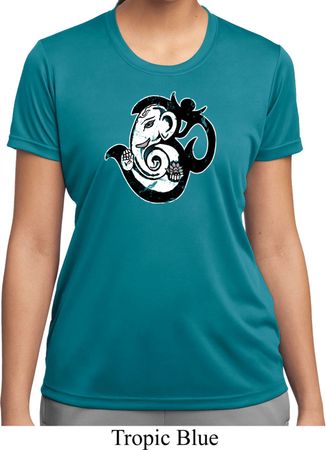 Ladies Yoga Shirt Om Mashup Moisture Wicking Tee T-Shirt