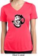 Ladies Yoga Shirt Om Mashup Moisture Wicking V-neck Tee T-Shirt