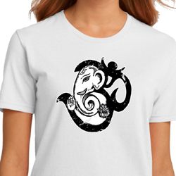 Ladies Yoga Shirt Om Mashup Organic Tee T-Shirt