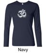 Ladies Yoga Shirt OM Tie Dye Long Sleeve Tee T-Shirt