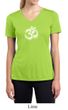 Ladies Yoga Shirt OM Tie Dye Moisture Wicking V-neck Tee T-Shirt