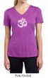 Ladies Yoga Shirt OM Tie Dye Moisture Wicking V-neck Tee T-Shirt