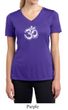 Ladies Yoga Shirt OM Tie Dye Moisture Wicking V-neck Tee T-Shirt