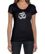 Ladies Yoga Shirt OM Tie Dye Scoop Neck Tee T-Shirt