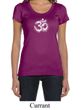 Ladies Yoga Shirt OM Tie Dye Scoop Neck Tee T-Shirt
