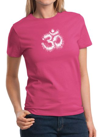 Ladies Yoga Shirt OM Tie Dye Tee T-Shirt
