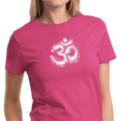 Ladies Yoga Shirt OM Tie Dye Tee T-Shirt