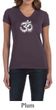 Ladies Yoga Shirt OM Tie Dye V-neck Tee T-Shirt