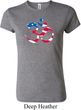 Ladies Yoga Shirt Patriotic Om Crewneck Tee T-Shirt