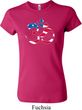 Ladies Yoga Shirt Patriotic Om Crewneck Tee T-Shirt
