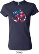 Ladies Yoga Shirt Patriotic Om Crewneck Tee T-Shirt