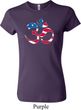 Ladies Yoga Shirt Patriotic Om Crewneck Tee T-Shirt