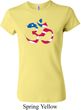 Ladies Yoga Shirt Patriotic Om Crewneck Tee T-Shirt