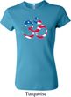 Ladies Yoga Shirt Patriotic Om Crewneck Tee T-Shirt