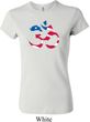 Ladies Yoga Shirt Patriotic Om Crewneck Tee T-Shirt