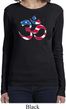 Ladies Yoga Shirt Patriotic Om Long Sleeve Tee T-Shirt