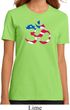Ladies Yoga Shirt Patriotic Om Organic Tee T-Shirt