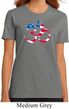 Ladies Yoga Shirt Patriotic Om Organic Tee T-Shirt