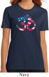 Ladies Yoga Shirt Patriotic Om Organic Tee T-Shirt