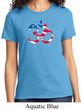 Ladies Yoga Shirt Patriotic Om Tee T-Shirt