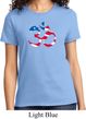 Ladies Yoga Shirt Patriotic Om Tee T-Shirt