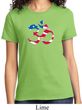 Ladies Yoga Shirt Patriotic Om Tee T-Shirt