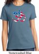 Ladies Yoga Shirt Patriotic Om Tee T-Shirt