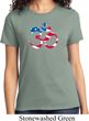 Ladies Yoga Shirt Patriotic Om Tee T-Shirt