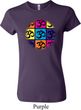 Ladies Yoga Shirt Pop Art Om Crewneck Tee T-Shirt