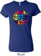 Ladies Yoga Shirt Pop Art Om Crewneck Tee T-Shirt