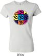 Ladies Yoga Shirt Pop Art Om Crewneck Tee T-Shirt