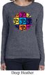 Ladies Yoga Shirt Pop Art Om Long Sleeve Tee