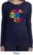 Ladies Yoga Shirt Pop Art Om Long Sleeve Tee