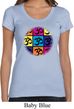 Ladies Yoga Shirt Pop Art Om Scoop Neck Tee T-Shirt