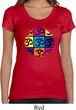 Ladies Yoga Shirt Pop Art Om Scoop Neck Tee T-Shirt