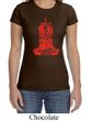 Ladies Yoga Shirt Red Tara Crewneck Tee T-Shirt