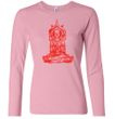 Ladies Yoga Shirt Red Tara Long Sleeve Tee T-Shirt