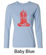 Ladies Yoga Shirt Red Tara Long Sleeve Tee T-Shirt