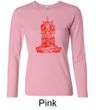Ladies Yoga Shirt Red Tara Long Sleeve Tee T-Shirt