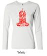Ladies Yoga Shirt Red Tara Long Sleeve Tee T-Shirt