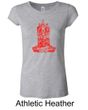 Ladies Yoga Shirt Red Tara Longer Length Tee T-Shirt