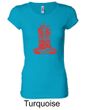 Ladies Yoga Shirt Red Tara Longer Length Tee T-Shirt